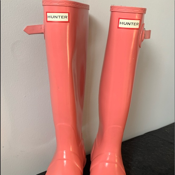 Hunter Shoes - 💕Pink Hunter tall boots💕9